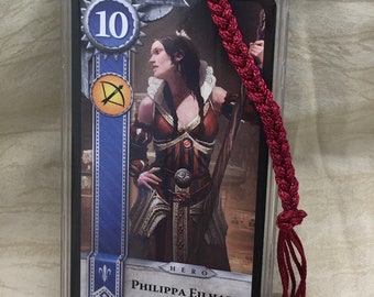 Marque-page Gwent du jeu vidéo Witcher III de Philippa Eilhart 5,5 x 2,5 pouces - Carte provenant du jeu officiel