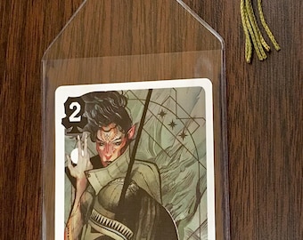 Female Mage Lavellan 5.25" x 2.75" Dragon Age Inquisition Tarot Art Tasseled Bookmark (Card Sourced from Official Merch)