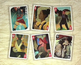 Non-Tassel Version: Ladies of Thedas Companions/Allies Dragon Age Inquisition Tarot Art Playing Card Bookmarks (Sourced from Official Merch)