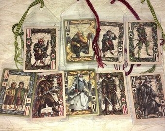 Lord of the Rings Tasseled Playing Card Bookmarks: Fellowship Members (Approximately 5.25" x 2.75")