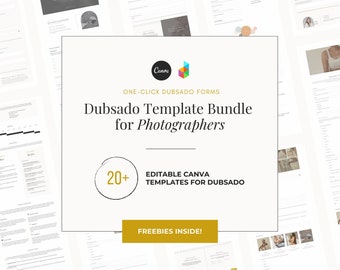 Photographer Dubsado Template Bundle | Business Templates | Photographer Client Templates | Dubsado Workflow | Photographer Forms