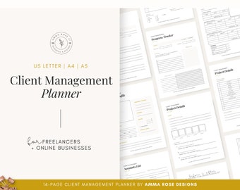 Client Management Planner | Client Profile & Management Template | Project Management Planner | Project Planning PDF | Client Information