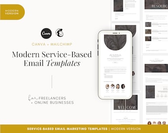 Modern Service-Based Business Email Templates | Canva Email Templates | Mailchimp Email Templates | Business Emails | Client Emails