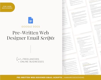 Web Designer Email Scripts | Web Design Emails | Web Email Templates | Client Emails | Digital Marketing Templates | Email Marketing
