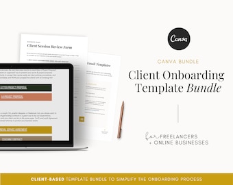 Client Onboarding Bundle | Canva Template | New Client Welcome Packet | Editable Client Contracts | Social Media Manager | Business Coach