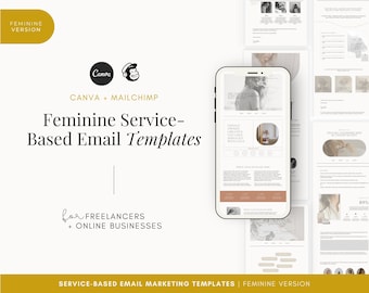 Feminine Service-Based Business Email Templates | Pink Email Templates | Girly Email Templates | Client Email Templates | Mailchimp Emails
