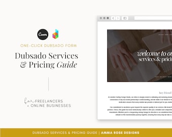 Dubsado Services & Pricing Guide | Canva Templates | Dubsado Editable Template | Business Templates | Client Onboarding | Client Welcome