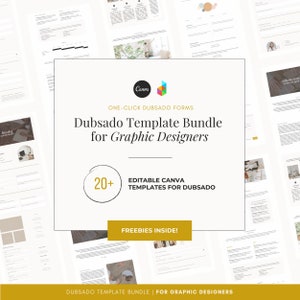 Graphic Designer Dubsado Template Bundle | Business Templates | Graphic Designer Client Templates | Graphic Designer Workflow | Portfolio