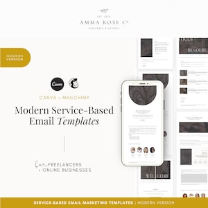 Modern Service-Based Business Email Templates | Canva Email Templates | Mailchimp Email Templates | Business Emails | Client Emails