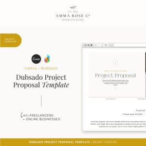 Dubsado Proposal Template | Project Management | Dubsado Onboarding | Dubsado Form | Business Proposal | Editable Canva Template