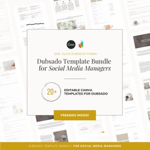 Social Media Manager Dubsado Template Bundle | Business Templates | Social Media Manager Client Templates | Dubsado Workflow