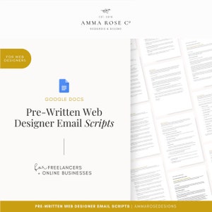 Web Designer Email Scripts | Web Design Emails | Web Email Templates | Client Emails | Digital Marketing Templates | Email Marketing