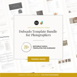 Photographer Dubsado Template Bundle | Business Templates | Photographer Client Templates | Dubsado Workflow | Photographer Forms
