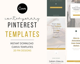 Contemporary Pinterest Pins | Pinterest Templates | Blog Template | Canva Template | Pinterest Management | Branding | Social Media | Canva