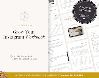 Instagram Planner Printable | IG Content Planner | Instagram Growth Guide | Social Media Planner | Content Calendar