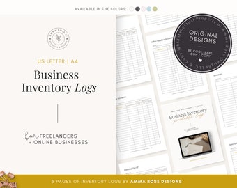 Business Inventory Organizer | Printable Planner | Business Planner | Product Planner | Inventory List | Marketing Materials List