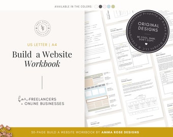 Website Planner | New Website Launch Workbook | eCommerce Website Design Planner | Web Development Guide | Marketing Content Strategy