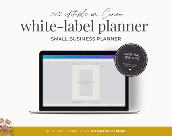 White Label Business Planner | PLR Template | Extended License | Small Business Planner | Editable on Canva | Small Business Help