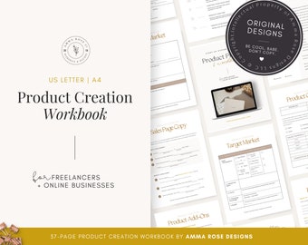 Product Creation Workbook | Business eBook | Business Printables | Product Planner | Product Development | Product Creation | Product Launch