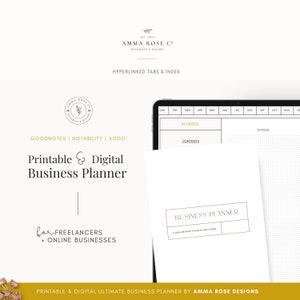 Printable & Digital Business Planner Bundle | Business Plan | Small Business | Business Planners | Business Planning | Planner Printables