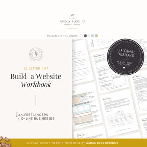 Website Planner | New Website Launch Workbook | eCommerce Website Design Planner | Web Development Guide | Marketing Content Strategy