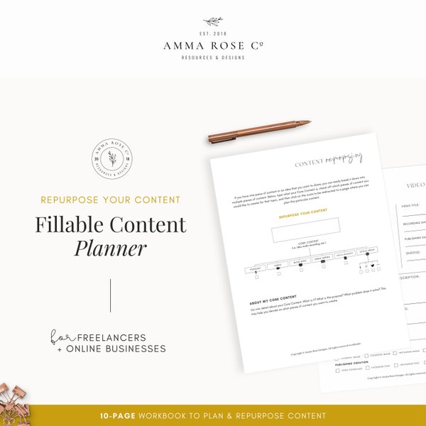 Content Planner | Content Ideas | Marketing Plan | Marketing Planner | Social Media Planner | Podcast Planner | Content Calendar