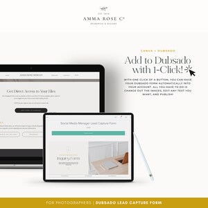 Dubsado Lead Capture Form for Photographers | Photography Templates ...