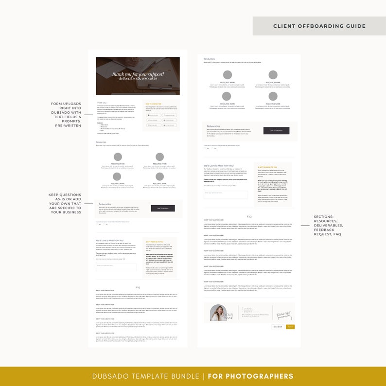 Photographer Dubsado Template Bundle | Business Templates | Photographer Client Templates | Dubsado Workflow | Photographer Forms image 9