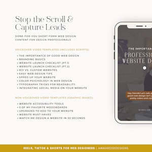 Video Reel Template for Web Designers | Canva Video Template | Web Designer Social Media Content | Instagram Reels | TikTok | Youtube Shorts image 3