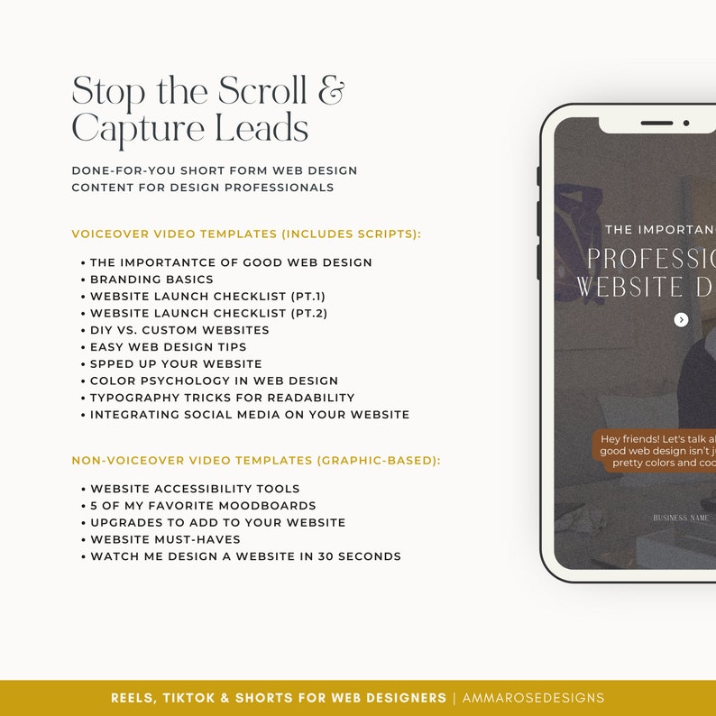 Video Reel Template for Web Designers | Canva Video Template | Web Designer Social Media Content | Instagram Reels | TikTok | Youtube Shorts image 3