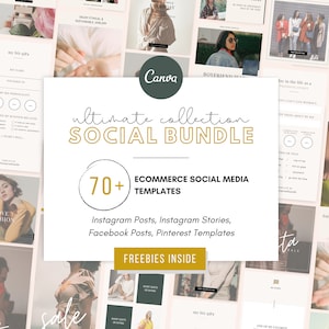 Social Media Bundle | Canva Instagram Template | Social Media Content | Pinterest Marketing | Social Media Manager | Business Starter Kit