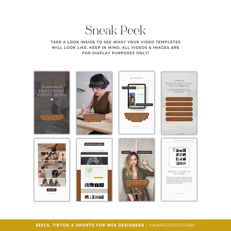 Video Reel Template for Web Designers | Canva Video Template | Web Designer Social Media Content | Instagram Reels | TikTok | Youtube Shorts image 4