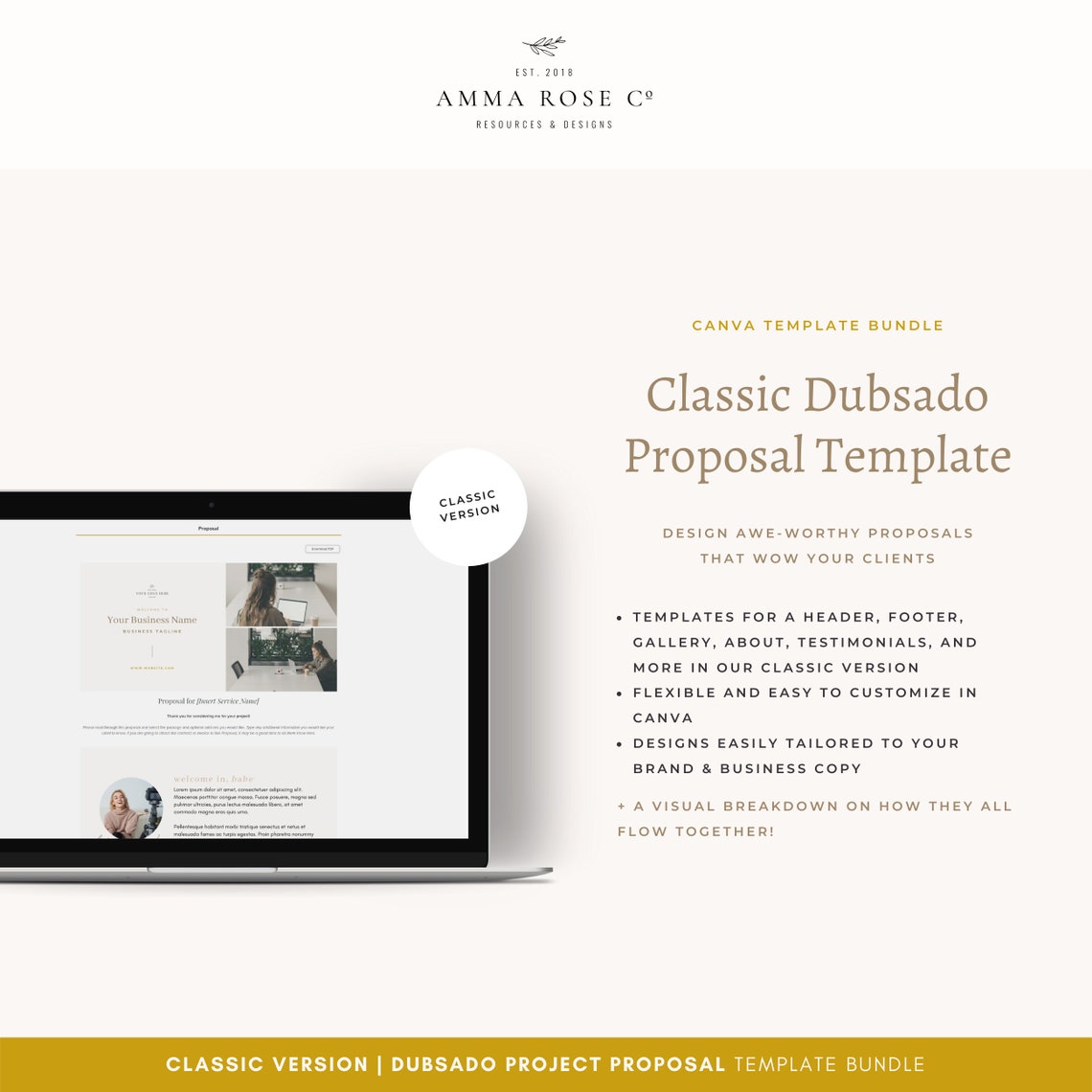 Classic Dubsado Proposal Template Canva Templates Editable Etsy UK Classic Dubsado Proposal Template Canva Templates Editable Etsy UK