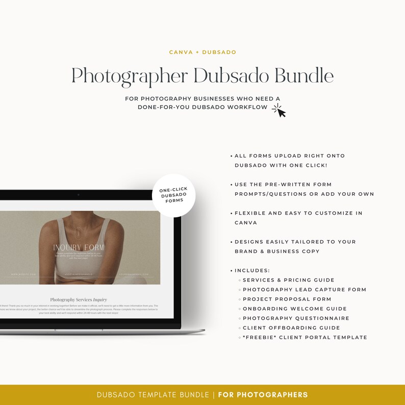 Photographer Dubsado Template Bundle | Business Templates | Photographer Client Templates | Dubsado Workflow | Photographer Forms image 2