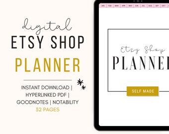 Digital Etsy Planner | Etsy Seller Planner | Etsy Sales Planner | Etsy Planning | Etsy Worksheet | Etsy Shop Organizer | Etsy Order Tracker