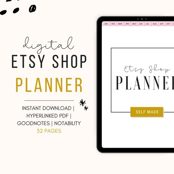 Digital Etsy Planner | Etsy Seller Planner | Etsy Sales Planner | Etsy Planning | Etsy Worksheet | Etsy Shop Organizer | Etsy Order Tracker
