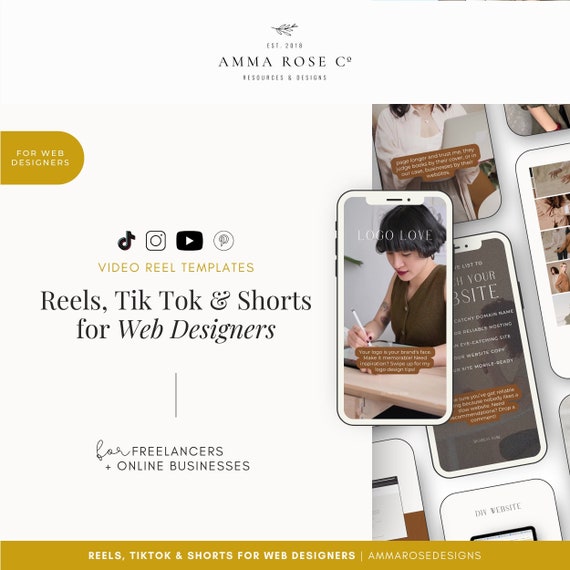 Video Reel Template for Web Designers | Canva Video Template | Web Designer Social Media Content | Instagram Reels | TikTok | Youtube Shorts