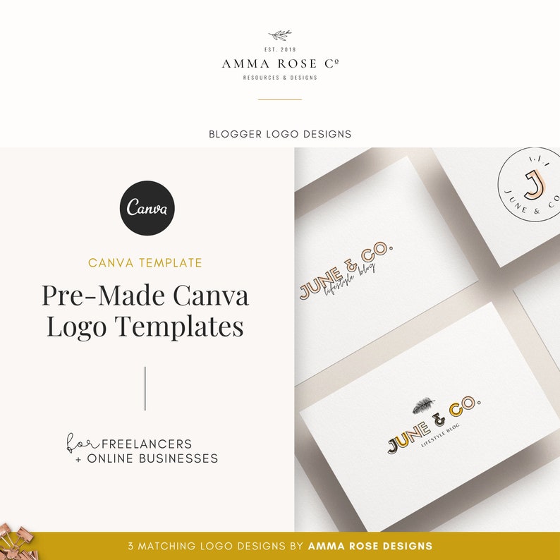 Canva Pre-made Logo Templates Canva Logo Design Logo - Etsy