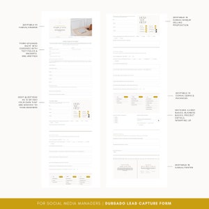 Dubsado Lead Capture Form for Social Media Managers | Canva Templates ...