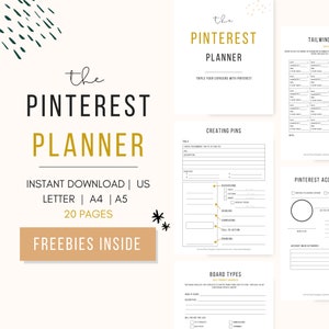 Pinterest Marketing Planner | Pinterest Planner | Pinterest Guide | Pinterest Bundle | Pinterest for Blogs | Pinterest for Etsy | Pinterest