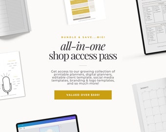 All-In-One Access Pass | 3-Month Shop Access | Entire Shop Access | Whole Shop Access | New Business Help | Business Resources