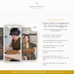 Video Reel Template for Web Designers | Canva Video Template | Web Designer Social Media Content | Instagram Reels | TikTok | Youtube Shorts image 2