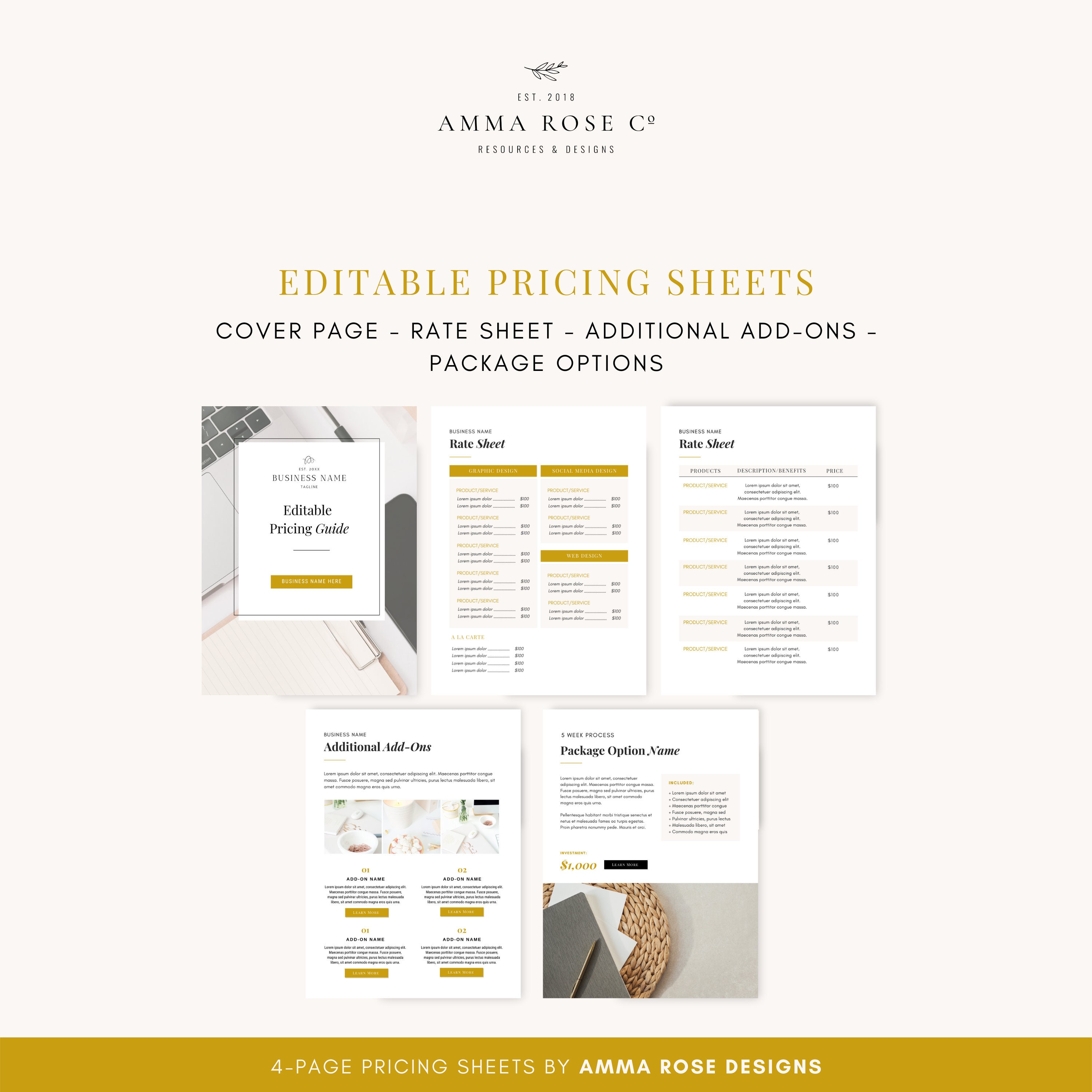 Pricing Template Pricing Sheet Pricing Guide Pricing | Etsy