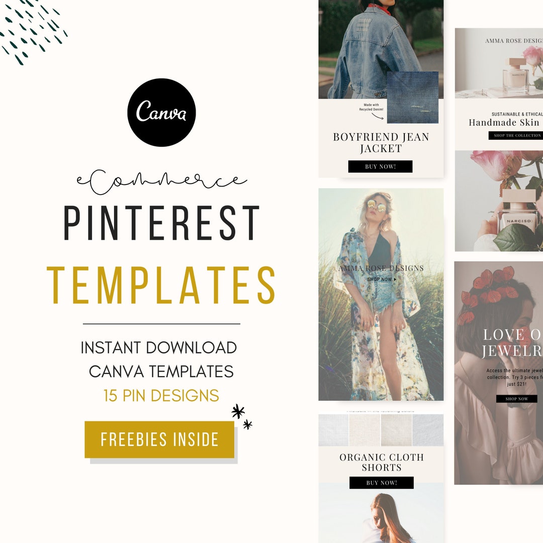 Ecommerce Pinterest Templates | Etsy Pinterest Pins | Pinterest ...