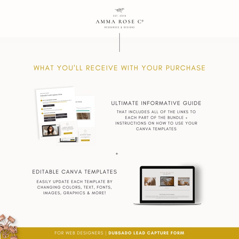 Dubsado Lead Capture Form for Web Designers Canva Templates - Etsy Canada