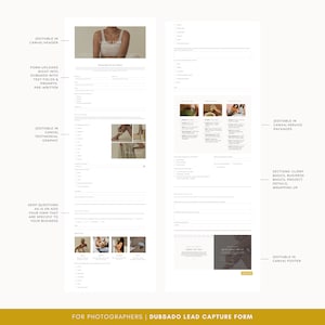 Dubsado Lead Capture Form for Photographers | Photography Templates ...