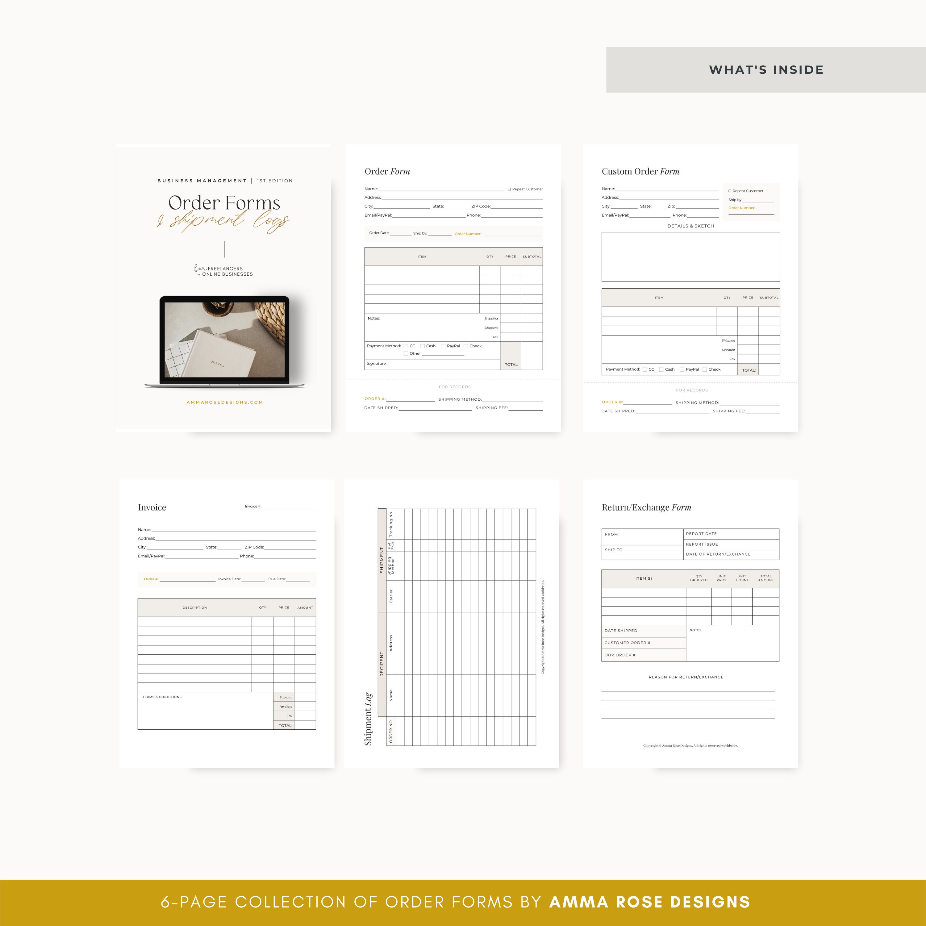 Business Order Book Order Forms Custom Order Form | Etsy
