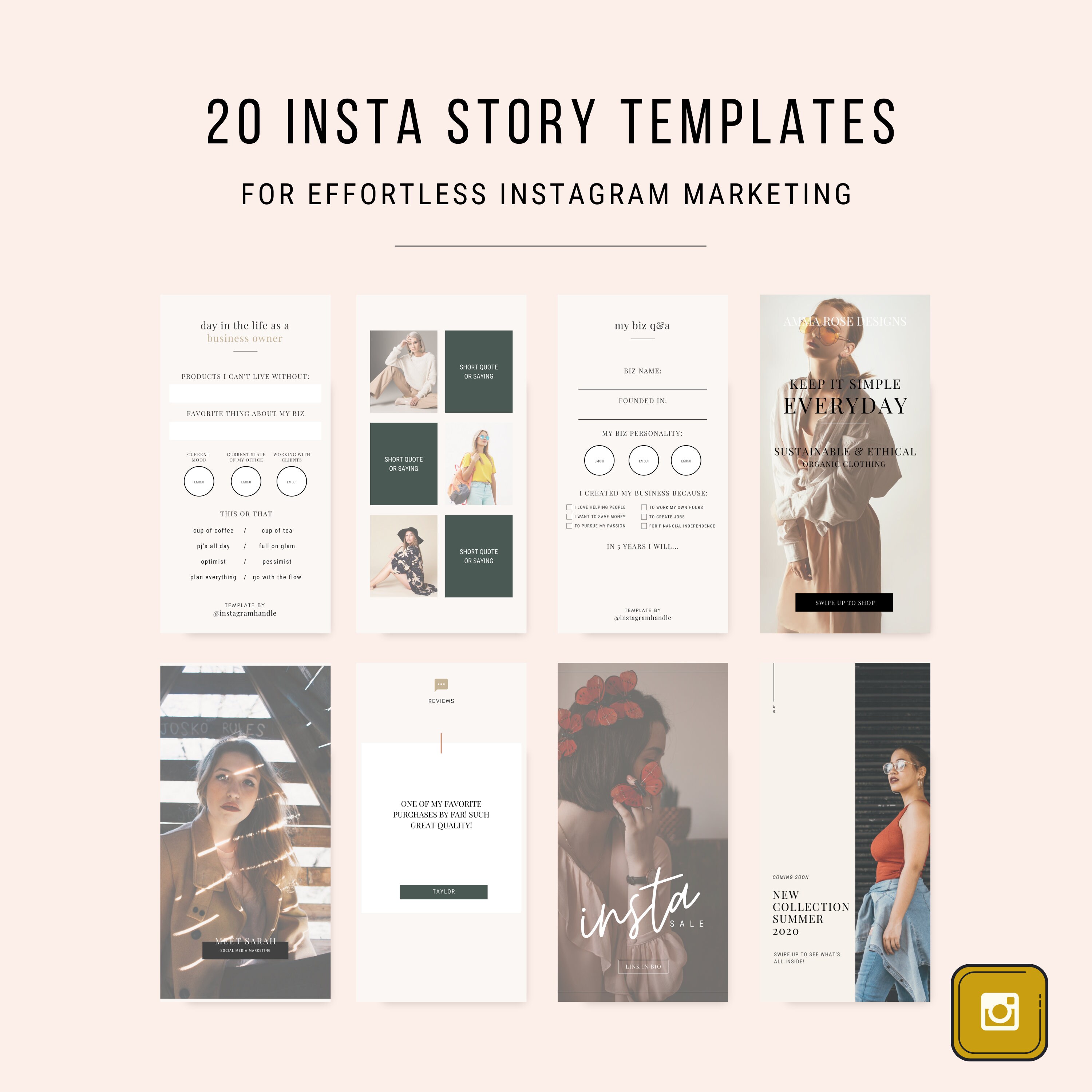Social Media Bundle | Canva Instagram Template | Social Media Content ...