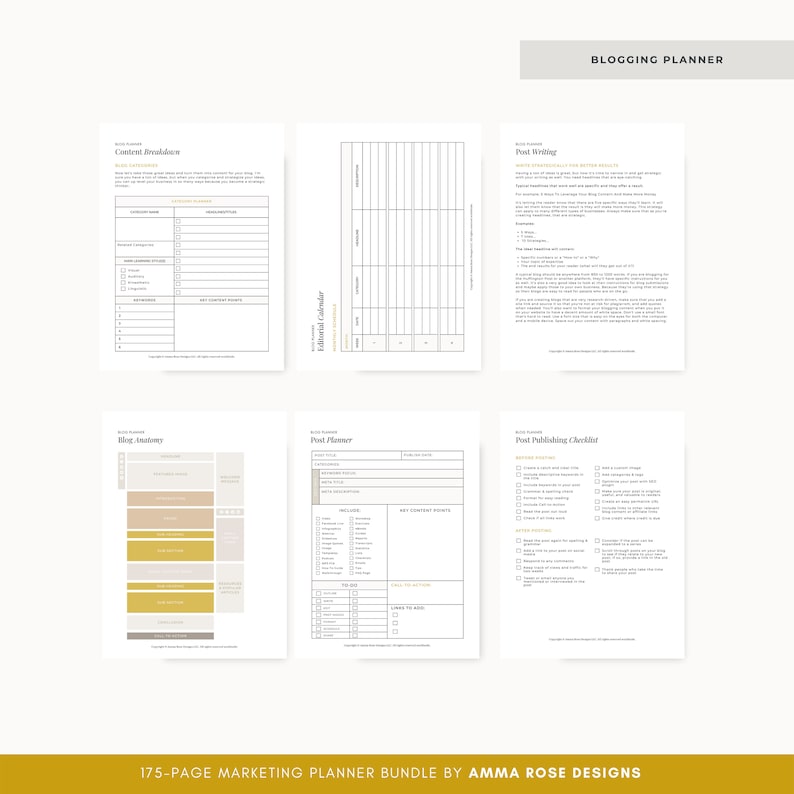 Marketing Planner Marketing Workbook Marketing Plan Business Marketing Plan Marketing Strategy Social Media Marketing image 7