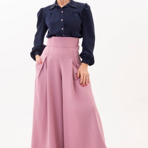 1930's Wide Legged Palazzo Wowsers / Wide Leg pants / High Waisted Pants / Pants With Pockets / Vintage Style Maxi Pants / Loose Trousers image 1